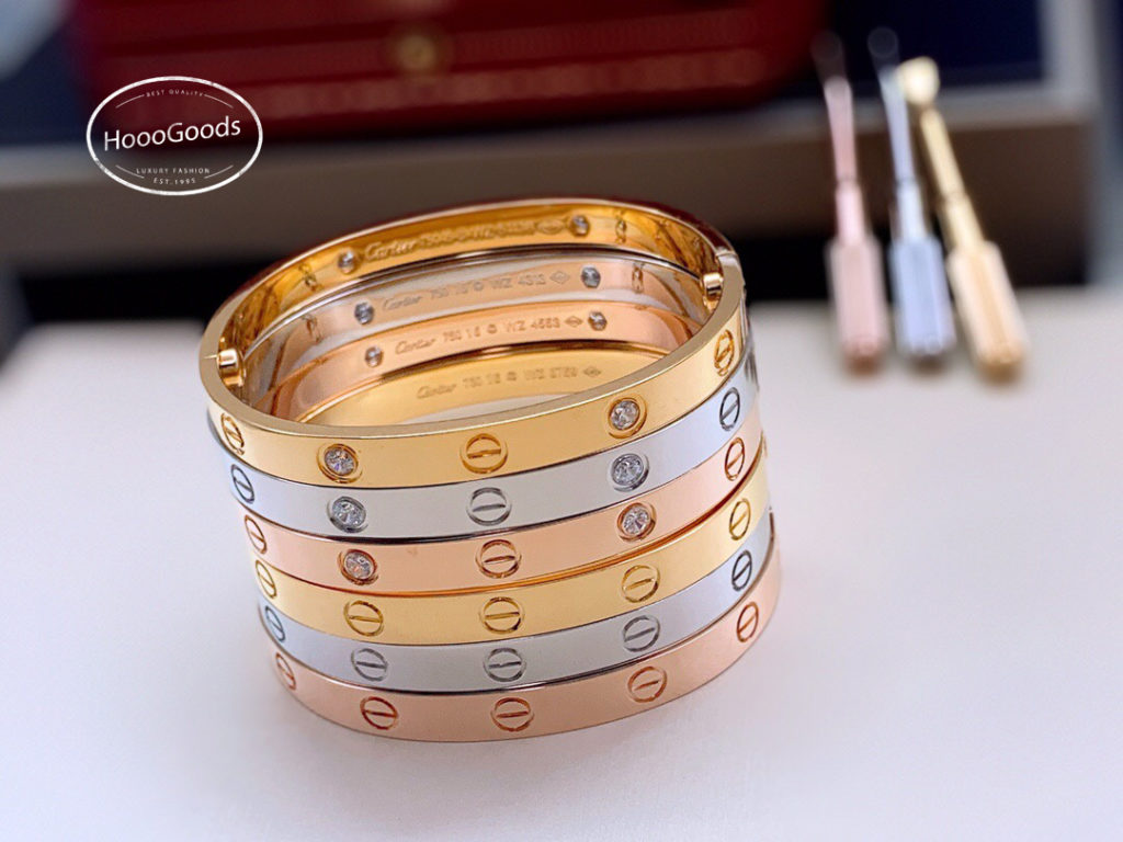 cartier love bracelet white and yellow gold